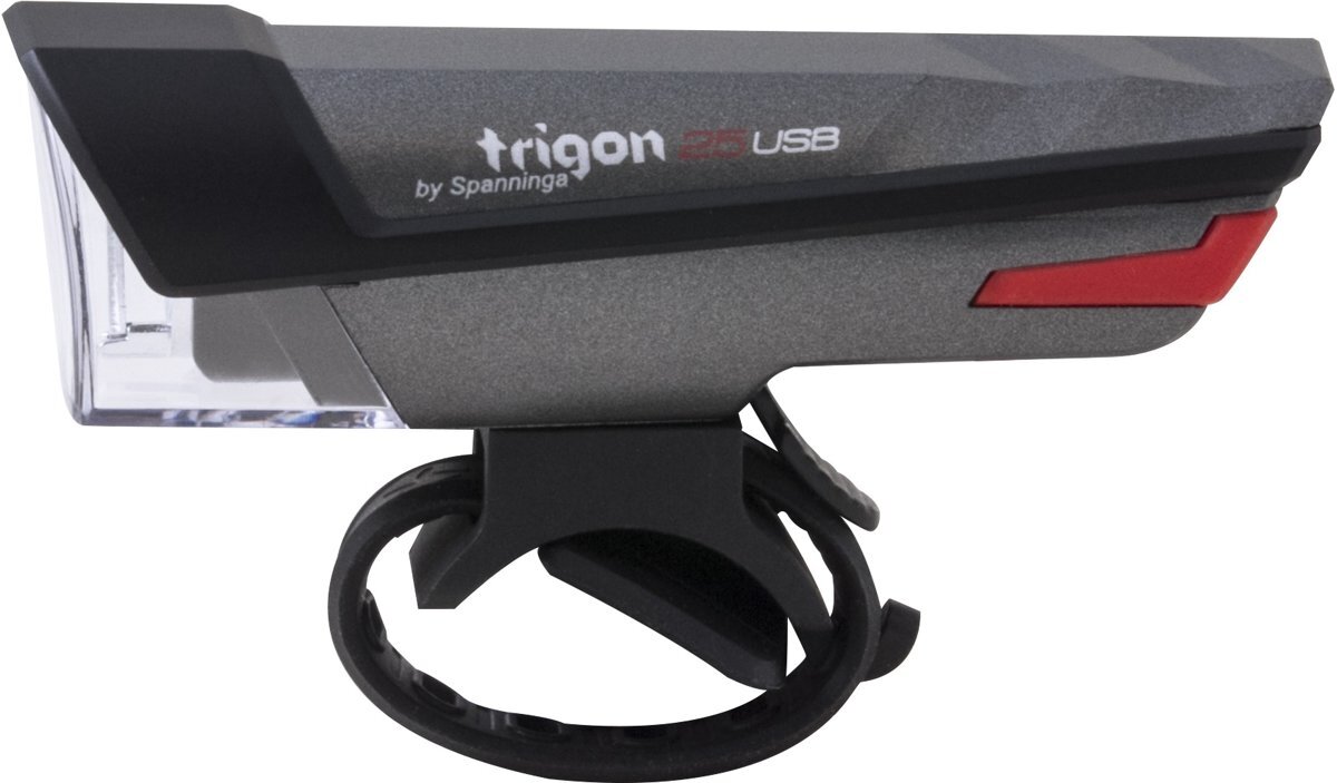 Spanninga Koplamp Trigon 25 lux batt. USB-oplaadb. 999156