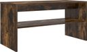 Meuble TV Chêne fumé Bois travaillé 80 x 35 x 40 cm