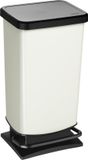 Rotho Paso pedaalemmer - prullenbak 40L - BPA vrij - wit metallic