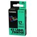 Casio XR-12GN1 Labelprinter Tape Zwart op groen
