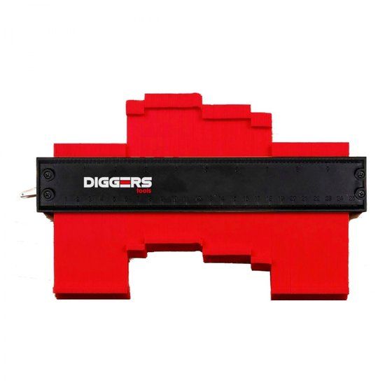 Diggers Aftekenhulp 25 cm met Metalen Lock en Basis
