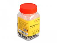 Delock 66906 connecteur RJ-45 Noir, Métallique, Transparent