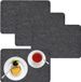 Merkloos Extra dikke vilt placemats - 43x30x05 cm - Frosted grey