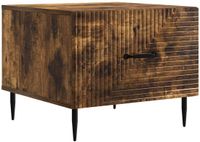vidaXL Salontafel met lade Gerookt eiken 49 x 50 x 40 cm Bewerkt hout