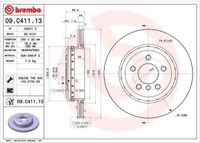 BREMBO Premium remschijf 09.C411.13