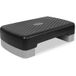 Pangivo Step D'Aérobic 45,7 Cm Plateforme De Fitness Réglable 10 À 15 Cm Polyéthylène Gris Et Noir