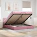 Maison Exclusive - Cadre de lit ottoman avec matelas rose 160x200 cm velours