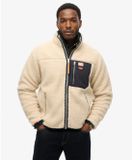 Superdry Fleecejacket Vintage Retro Ecru - Maat XXL - Heren