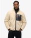 Superdry Fleecejacket Vintage Retro Ecru - Maat XXL - Heren