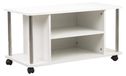 Meuble TV blanc, avec 4 roulettes, en MDF, 80x40x41 cm, design moderne