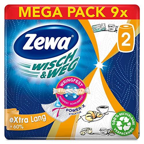 Zewa Wisch&Weg Xtra lange originele keukenrol met Power-X-structuur, 18 stuks