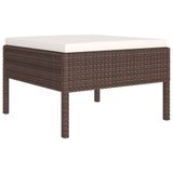 vidaXL 7-delige Loungeset met kussens, poly rattan, bruin