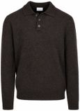 Profuomo Polo à manches longues Laine bouillie Marron - Taille XXL - Hommes - Pull