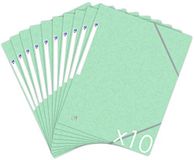 OXFORD Topfile+ Kartonnen map, 3 flappen, A4, elastisch, pastelgroen, 10 stuks