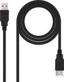 NANOCABLE USB 2.0 A Male naar USB 2.0 A Male Kabel 3 m Zwart