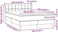 vidaXL Boxspring met matras fluweel zwart 160x210 cm