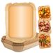 GOURMETmaxx Bakpapier voor heteluchtfriteuse, 3 tot 5 liter, bakpapierschaal, anti-aanbaklaag en oliebestendig, dubbele mand voor airfryer, 100 stuks, 22 x 14 x 4,5 cm