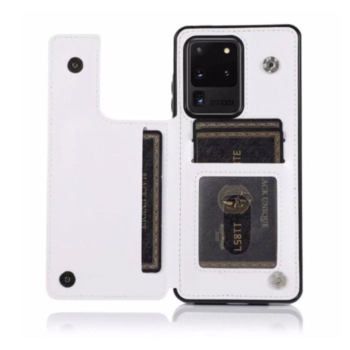 WeFor Samsung Galaxy S9 Retro Leather Flip Case - White