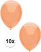 Merkloos / Sans marque Haza-Witbaard 10x Perzik oranje metallic ballonnen 30 cm