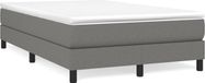 vidaXL Boxspring bed 120x200 cm stof donkergrijs