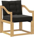 vidaXL Buitensofa Massief Acaciahout en Textilene Wit