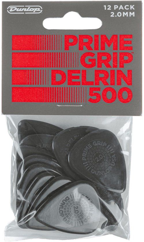 Dunlop 450P2.00 Delrin 500 Prime Grip Picks 2,00 mm - Plectrum set