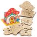 Baker Ross FE653 feeën huis Houten Model Set - Pak van 3, Theelichthouder om te Versieren en Tentoon te Stellen, Ideaal Kinder Knutselproject.