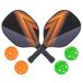 Idena 40252 - Pickleball set met 2 paddle rackets, 2 indoor ballen en 2 outdoor ballen, incl. opbergnet