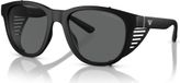 Emporio Armani EA 4216U Lunettes de Soleil Homme Noir Carrées Noir 56mm