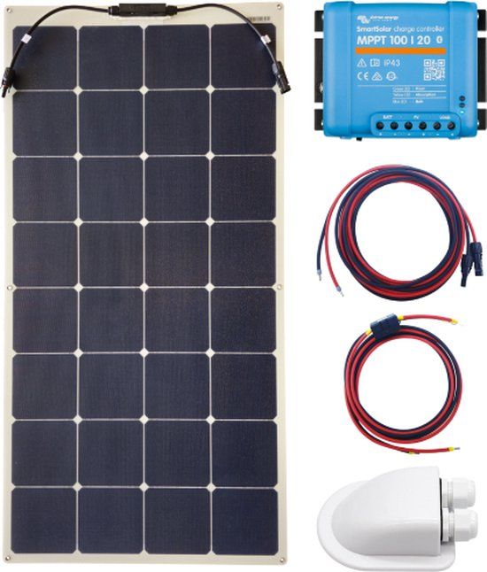 Zonne-set 300W – 2x 150W Poly Panelen Met MPPT Laadregelaar 20A, Compleet Voor Camper Of Tuinhuis