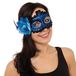 Bristol Novelty EM107 Gevlochten Oogmasker met Zijbloem, Vrouwen, Blauw, Een Maat
