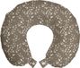 ABAKUHAUS Bloemen Reiskussen met Neksteun, Natuurlijke Inspiratie Bessen, Schuimrubber Reisaccessoire voor Vliegtuig en Auto, 30x30 cm, Taupe-Crème