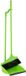 Home deco factory Stoffer en blik - lange steel - kunststof - groen - H81,5 cm - binnen en buiten