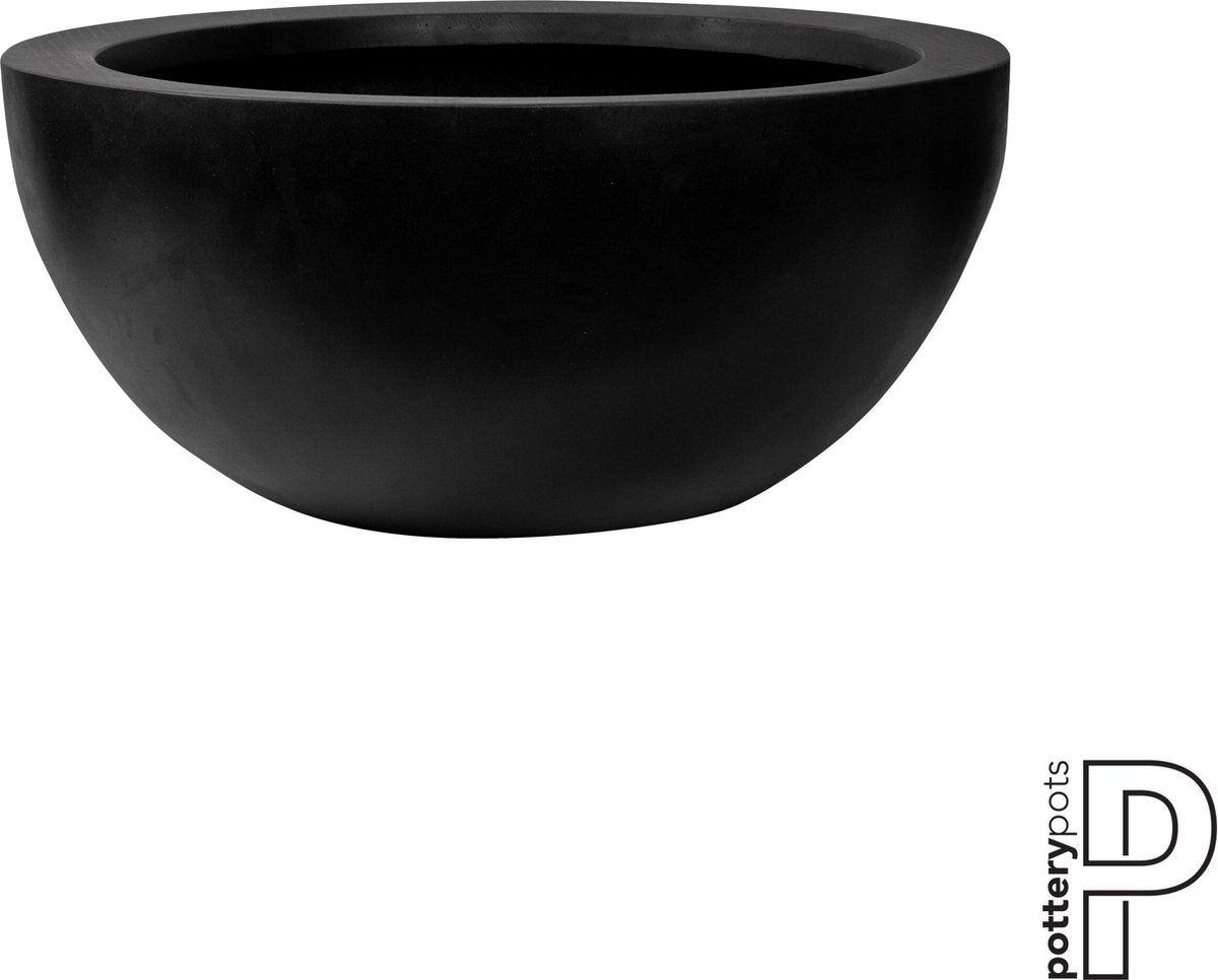 Pottery Pots Vic Bowl M - Plantenschaal - Zwart - D 50 cm - H 23 cm