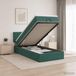 Maison Exclusive Lit Ottoman exclusif, avec matelas, couleur vert foncé, 90 x 200 cm, revêtement en velours