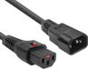 ACT Netsnoer C13 IEC Lock - C14 zwart 0,5 m, PC1002 AK5190