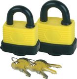 Brüder Mannesmann Bruder Mannesmann B.V. Hangslot met 3 sleutels - set van 2 - 40/50 mm - messing - waterdicht - kofferslot
