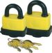 Brüder Mannesmann Bruder Mannesmann B.V. Hangslot met 3 sleutels - set van 2 - 40/50 mm - messing - waterdicht - kofferslot