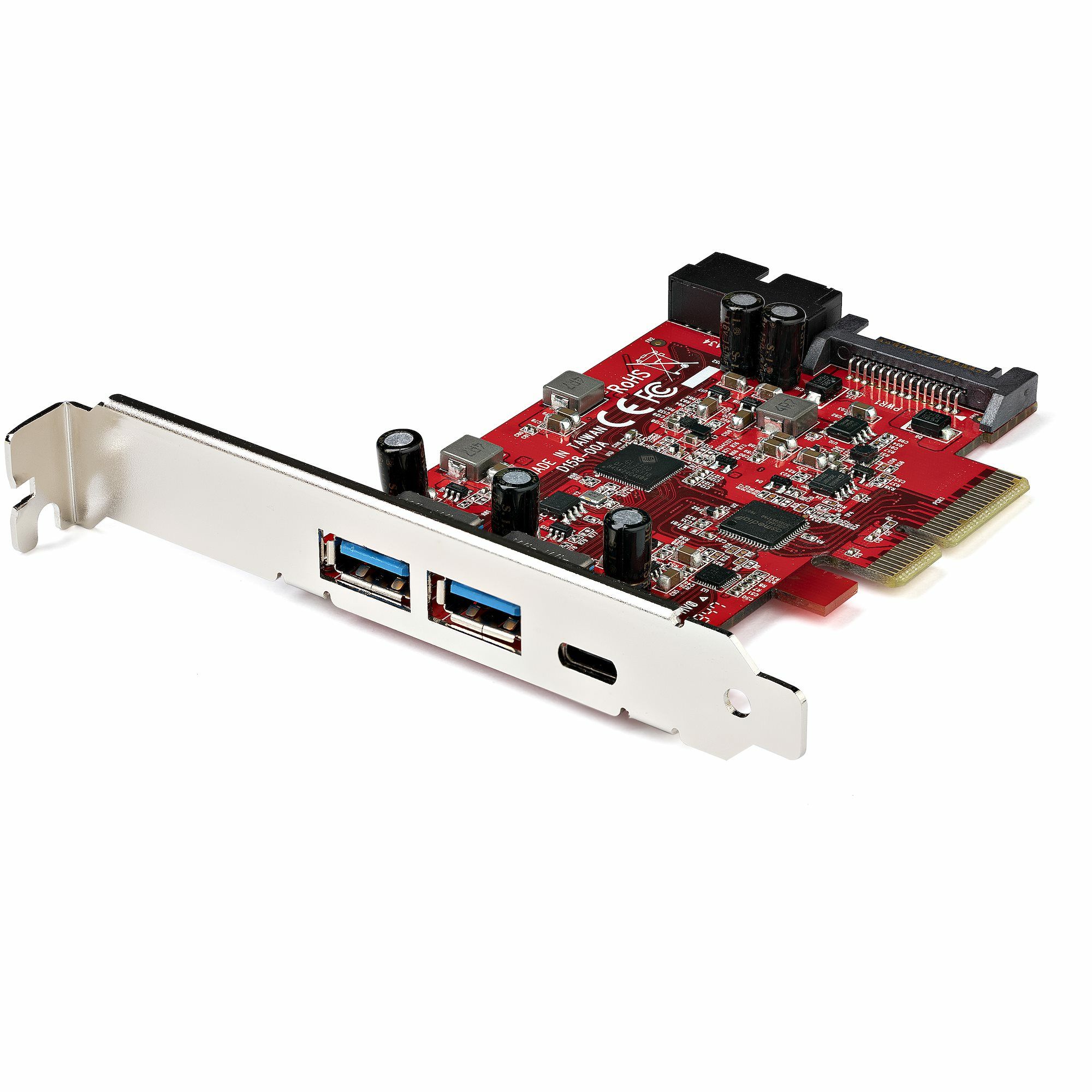 StarTech.com 5-Port USB PCIe Card - 10Gbps USB 3.2 Gen 2 PCIe Card with 1x USB-C & 2x USB-A - 1x Internal Dual Port IDC Header (2x USB 5Gbps) - USB-C PCI Express Controller Card