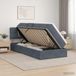 Maison Exclusive Lit de rangement exclusif avec tête de lit, couleur gris foncé, dimensions 90 x 200 cm, revêtement en velours