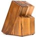 Bloc à couteaux en bois d'acacia - Rangement pour 15 couteaux - Organisation de cuisine - Design épuré - Sécurité enfants - 22,5 x 16 x 10,7 cm - Porte-couteaux