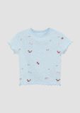 s.Oliver Jersey shirt met print hemelsblauw