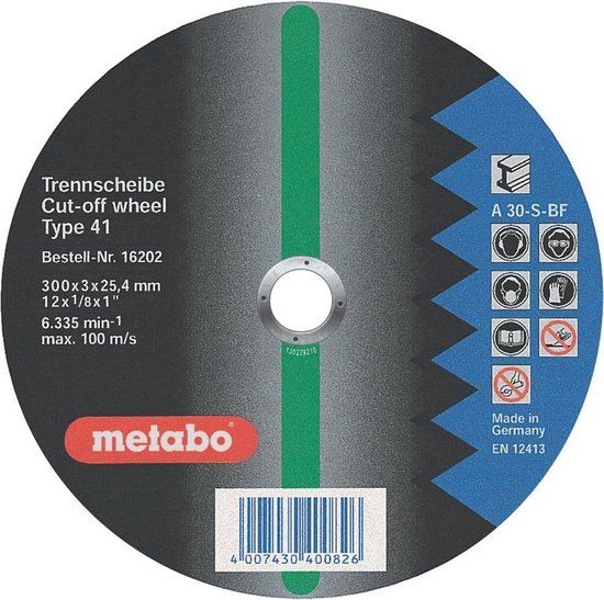 Metabo accessoires Metabo 616204000 Flexiamant Super Doorslijpschijf - 400 x 4 x 25,4mm