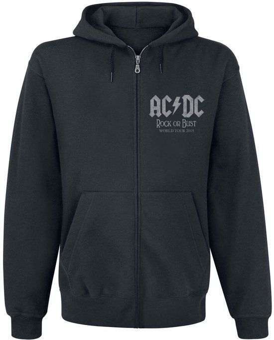 AC/DC World Tour 2015 Heren Vest met capuchon - zwart - L