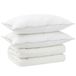 vidaXL Dekbed en Kussen Set 3-delig 135x220 cm 4 seizoenen 220 GSM Wol Wit