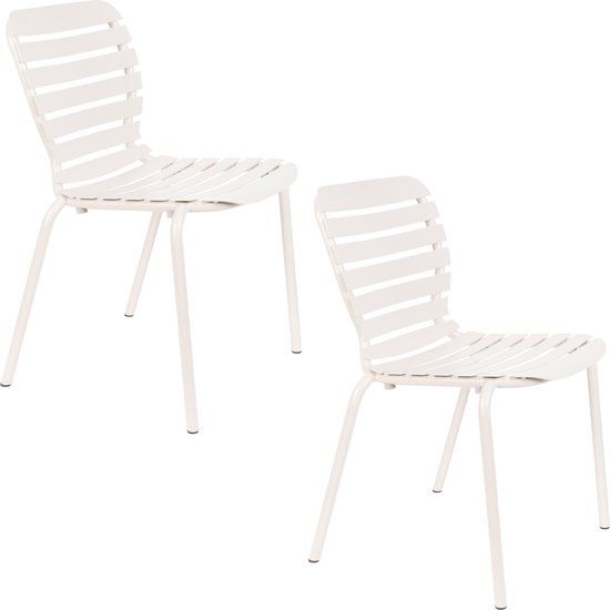 Zuiver Vondel Tuinstoel Clay Wit - Set van 2