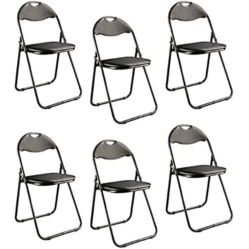 Haku-Möbel Klapstoel - Set van 6 - Metaal - Zwart