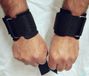 Neoprene Gewichtheffen Pols Straps met Katoen coated rubber voor fitness gewichts Training