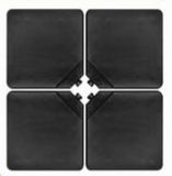 FORNOR Navulbare parasolplaat, 15 l, 50 x 50 x 6,5 cm, Zwart