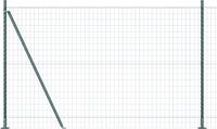 vidaXL Euro-hek met betonnen voetstuk 10 x 1,4 m PVC-coated staal mesh